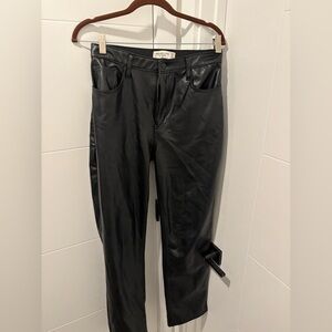 Abercrombie & Fitch 90s Straight Ultra High Rise Leather Pant